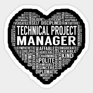 Technical Project Manager Heart Sticker